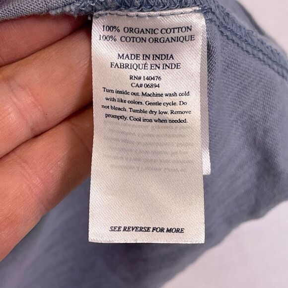 Faherly Blue Organic Cotton Knit Seasons Pocket Short Sleeve Button Up Shirt XL - Picture 4 of 9